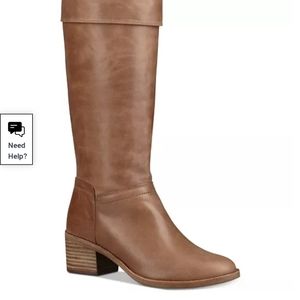 Ugg Carlin block heel tall brown riding boots. size  6.5